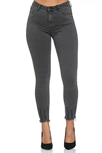 Elara Jeans Elara Damen Jeans Stretch High Waist Skinny Slim Chunkyrayan