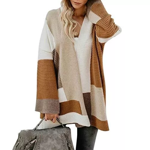 wenyujh Strickjacken wenyujh Strickjacke Damen Open Front Strickmantel Strickcardigan Langarm Strickpullover Outwear Sweaterjacke Oberteil Tops