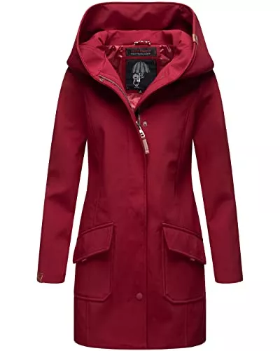 MARIKOO Mäntel MARIKOO Damen Softshell Jacke lang Outdoor Mantel Parka wasserdicht mit Kapuze Mayleen XS-3XL