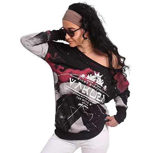 Yakuza Pullover & Strickmode Yakuza Damen Spacy Langarm T-Shirt