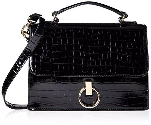 Clarks Taschen & Rucksäcke Clarks Damen Cabana Moon Umhängetasche Schwarz (Black Croc)