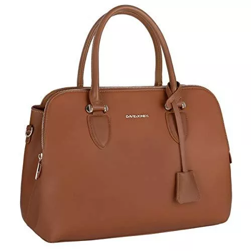 David Jones Taschen & Rucksäcke David Jones - Damen Handtasche Henkeltasche Bugatti - Tote Shopper PU Leder Schultertasche - Multi Pocket Viele Fächer Zip Umhängetasche - Frau Elegante Tasche - Mode City Arbeit Satchel