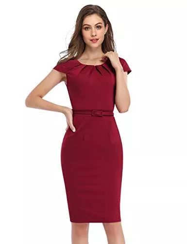 KOJOOIN Business KOJOOIN Damen Elegant Etuikleider Festliches Cocktail Bleistiftkleid Knielang Business Kleider（Verpackung MEHRWEG）