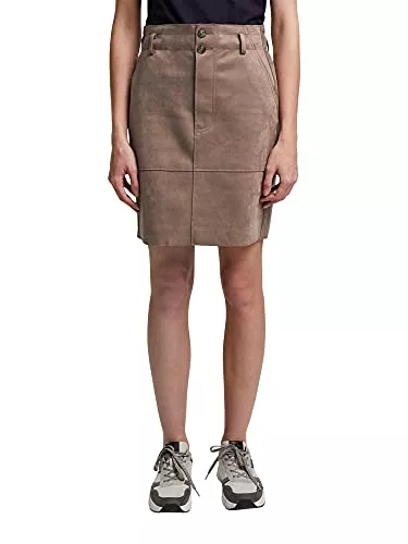 ESPRIT Röcke ESPRIT Rock in Veloursleder-Optik mit Jersey-Innenseite