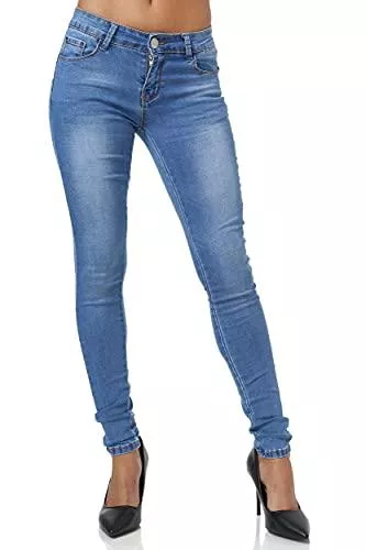 Elara Jeans Elara Damen Stretch Hose Push Up Jeans Chunkyrayan