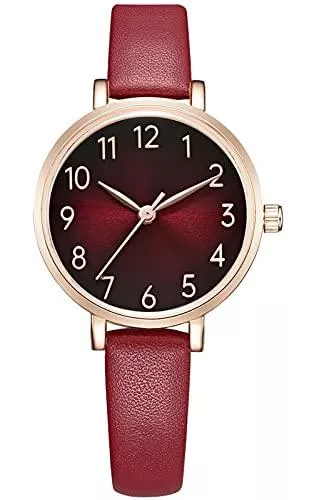 KDM Uhren KDM Damen Uhr Wasserdicht Damenuhr Lederarmband Damen Armbanduhr Edelstahlarmband Kleid Elegant Beiläufig Designer Analoge Quarz Uhren für Damen Mädchen