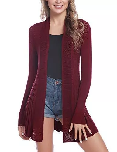 iClosam Strickjacken iClosam Damen Strickjacke Lang Cardigan Leichte Lang Oversize Open Front Knitwear