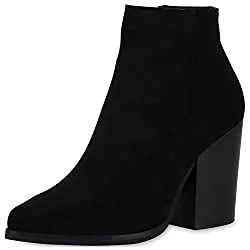 SCARPE VITA Stiefel CARPE VITA Damen Stiefeletten Ankle Boots Gefüttert mit Blockabsatz Chunky Heels