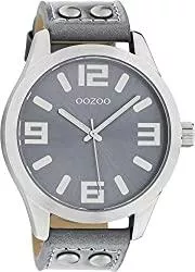 Oozoo Uhren Oozoo Armbanduhr Basic Line mit Nieten Lederband 47 MM Durchmesser in verschiedenen Farbvarianten