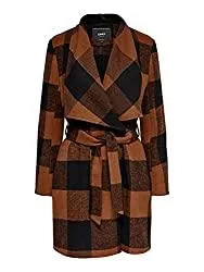 ONLY Mäntel ONLY Damen Onlfreya Drapy Check Wool Coat OTW Mantel