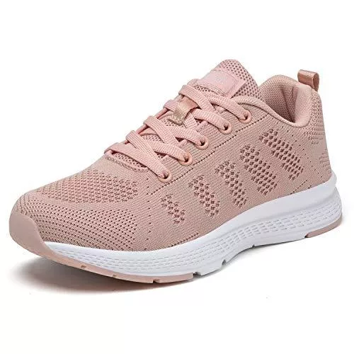 PAMRAY Sneaker & Sportschuhe PAMRAY Damen Fitness Laufschuhe Sportschuhe Schnüren Running Sneaker Netz Gym Schuhe