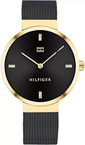 Tommy Hilfiger Uhren Tommy Hilfiger Damen Analog Quarz Uhr Liberty mit Mesh Edelstahl Armband