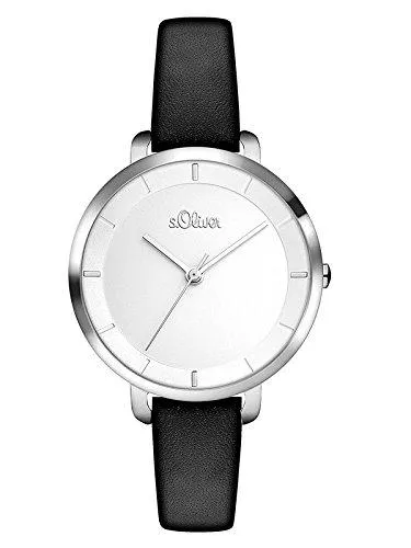 s.Oliver Uhren s.Oliver Damen Analog Quarz Uhr mit Leder Armband SO-3453-LQ