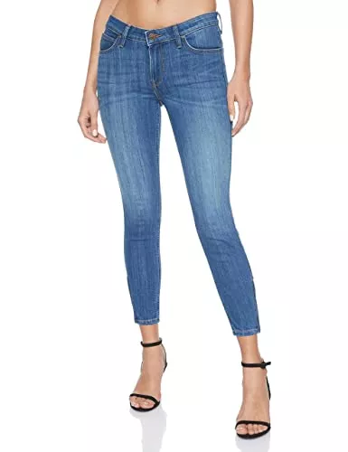 Lee Jeans Lee Damen Jeans Scarlett Cropped - Skinny Fit - Blau - Night Sky