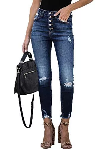 Uusollecy Jeans Uusollecy Damen Skinny High Waist Jeans Stretch Jeanshose