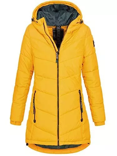 Sublevel Jacken Sublevel Damen Jacke Steppmantel LSL-412 mit gefütterter Kapuze