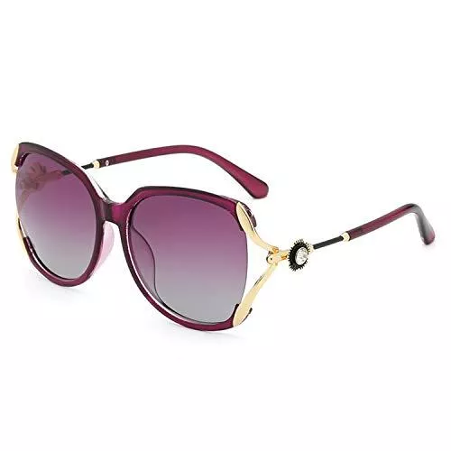 HUANGDAN Sonnenbrillen & Zubehör HUANGDAN Damenmode und Elegante polarisierte Sonnenbrille, alle eleganten Diamant-Fahrerbrillen,A