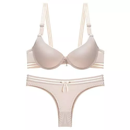 Owenqian Unterwäsche & Dessous Owenqian Damen Lingerie UnterwäSche, Bügel-BH-Set Nahtloser Push-Up-BH und Slip-Set Tangas für Damen Unterwäsche Damen Dessous Büstenhalter