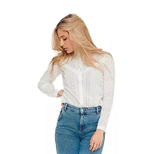 ONLY Langarmblusen ONLY Female Langarmhemd Besticktes