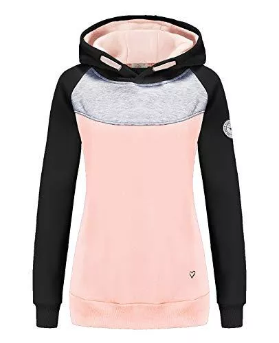 FLEASEE Kapuzenpullover FLEASEE Damen Kapuzenpullover Hoodie Langarm Sweatshirt Herbst Winter Frauen Streetwear Kapuzenpulli Longsleeve Tops