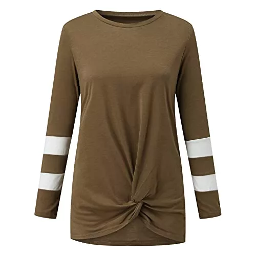 YJUU Langarmblusen Bluse Shirts Damen Neue Einfarbige Spitze Sexy Mode Langarm Lässiges Oberteil V-Ausschnitt Lose Casual Chiffon Langarm T-Shirt Top Tunika Elegant Langarmshirt Bluse Tunika Tops