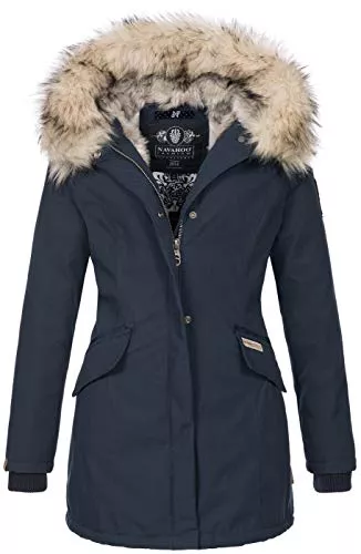 Navahoo Jacken Navahoo Damen Winter Jacke Parka Mantel Winterjacke warm Kunstfell Premium B669