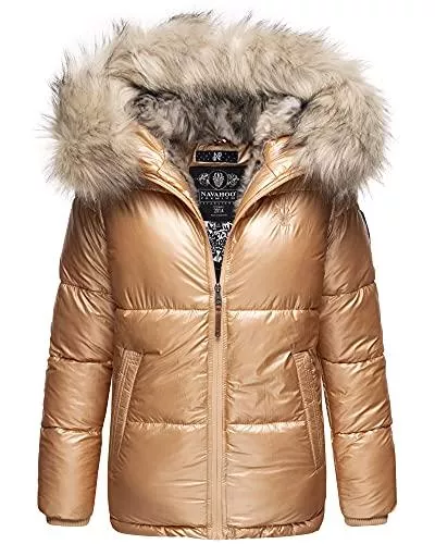 Navahoo Jacken Navahoo Damen Winter Jacke Stepp Kurz Mantel Stepp Parka Kunstfell Kapuze TIKUNAA XS - L