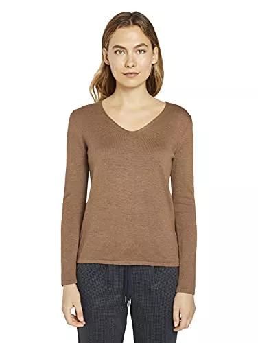 TOM TAILOR Pullover & Strickmode TOM TAILOR Damen Basic V-Neck Pullover