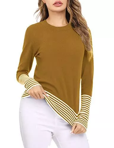 Irevial Pullover & Strickmode Irevial Damen Pullover Elegant Rollkragenpullover Strickpullover Pulli Langarm Oberteile für Herbst Winter Strick Tops