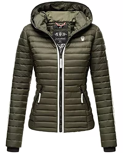 Navahoo Jacken Navahoo Damen Jacke Steppjacke Übergangsjacke gesteppt Herbst Kapuze B811
