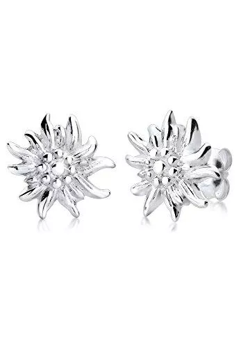 Elli Schmuck Elli Ohrringe Damen Ohrstecker Edelweiss in 925 Sterling Silber