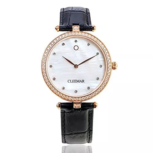 GOLD CARP Uhren GOLD CARP Damen-Armbanduhr, Saphir, modisch, Quarz, Leder, wasserdicht, elegant, minimalistisches Zifferblatt, Business-Casual-Stil, klassisches Geschenk für Frauen, einfach zu lesen, Designer