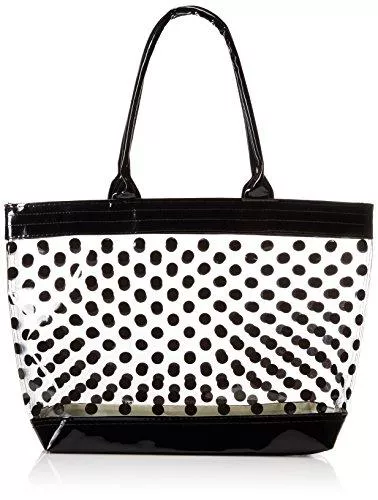 Lucky Fifty7 Taschen & Rucksäcke Lucky Fifty7 Damen Umhängetasche, transparent, gepunktet, bedruckt