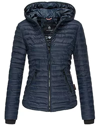 MARIKOO Jacken MARIKOO Damen Jacke Steppjacke mit Kapuze Übergangsjacke KMK2