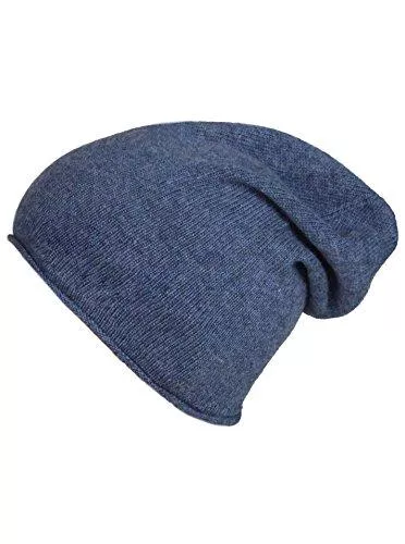 Zwillingsherz Hüte & Mützen Zwillingsherz Mütze Beanie Slouch mit Kaschmir für Damen Mädchen Kinder Uni - Hochwertige Cashmere Cap Kappe im Uni Design - Perfekt für Herbst Winter - Warme Haube mit weichem Fleece