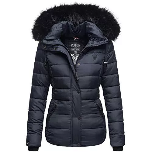 Navahoo Mäntel Navahoo warme Damen Winter Jacke Parka Mantel Stepp Kurzjacke gefüttert B832