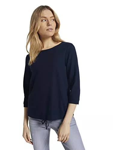 TOM TAILOR Pullover & Strickmode TOM TAILOR Damen Strukturiertes Longsleeve T-Shirt