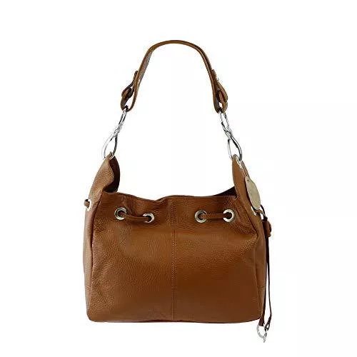 SH Leder Taschen & Rucksäcke SH Leder Echtleder Schultertasche Handtasche Genarbte Leder 31x25cm Anna G488