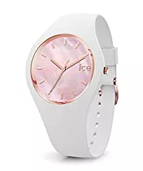 Ice-Watch Uhren Ice-Watch - ICE pearl White pink - Weiße DamenUhr mit Silikonarmband