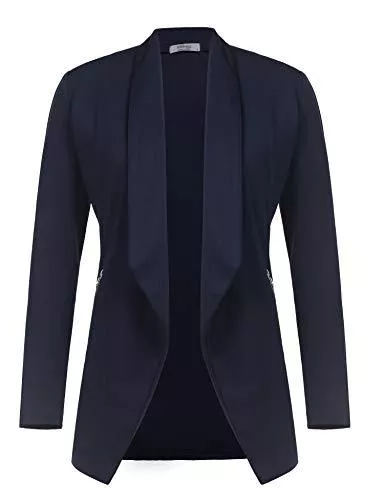 UNibelle Blazer UNibelle Lang Damen Blazer Elegant Open Front Business Anzug Jacke Sportlich Stretch Damenjacke mit Taschen