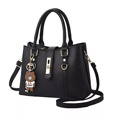 Tisdaini Taschen & Rucksäcke Tisdaini® Neu Damenhandtaschen Mode Schultertaschen Hohe Kapazität Shopper Umhängetaschen Schwarz