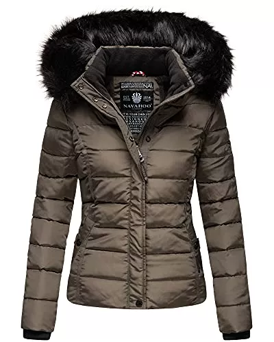 Navahoo Jacken Navahoo Damen Winter Jacke Stepp Parka Mantel Teddyfell warm gefüttert Miamor XS-XXL