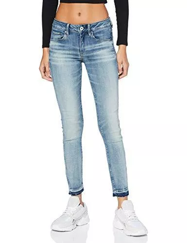 G-STAR RAW Jeans G-STAR RAW Damen 3301 Mid Waist Skinny Ripped Ankle Jeans