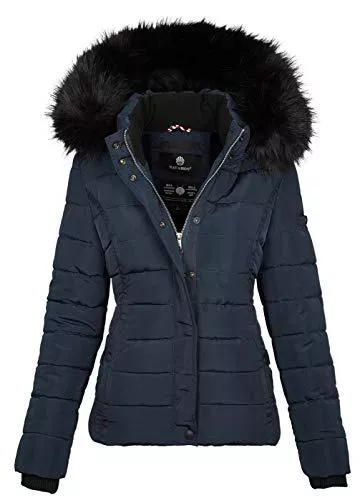 Navahoo Jacken Navahoo Damen Winter Steppjacke Jacke mit abnehmbarem Fellkragen B355