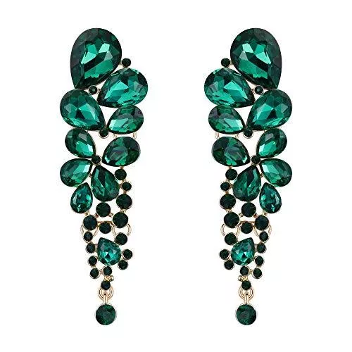 EVER FAITH Schmuck EVER FAITH Damen Ohrringe österreichischen Kristall elegante Wassertropfen Hochzeit Clip-on Ohrhänger Ohr Schmuck baumeln