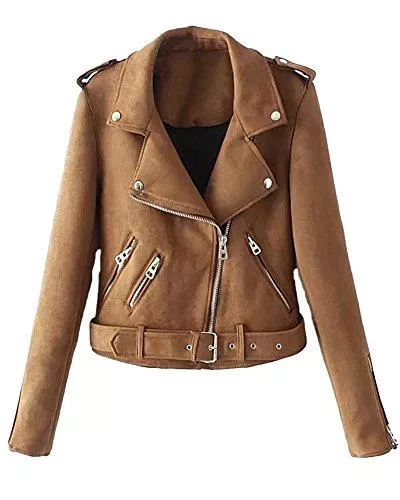 ShallGood Jacken & Westen ShallGood Damen Jacke Übergangsjacke Steppjacke Parka Winddicht Herbst Oblique Zipper Wildlederjacke Mit Gürtel Elegant Coat Mantel