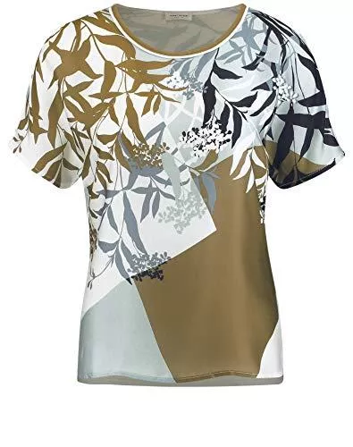 GERRY WEBER Kurzarmblusen GERRY WEBER Damen Blusenshirt mit Mustermix figurumspielend Blusenshirts