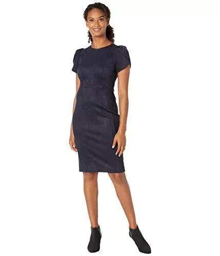 Calvin Klein Business Calvin Klein Damen Tulip Sleeved Seamed Sheath Kleid