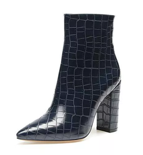 CASTAMERE Stiefel Castamere Damen Reißverschluss Stiefeletten Blockabsatz Hoch Heel 10CM