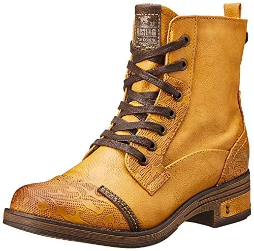 MUSTANG Stiefel Mustang Damen 1293-501 Stiefelette, gelb, 38 EU